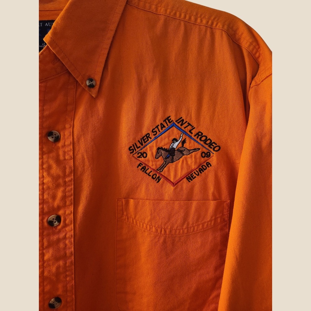 Port Authority Mens Silver State Intl Rodeo 2009 Shirt L Western Americana